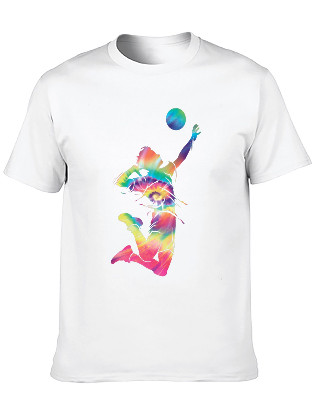 Volleyball Tie-Dye Graphic T-Shirt