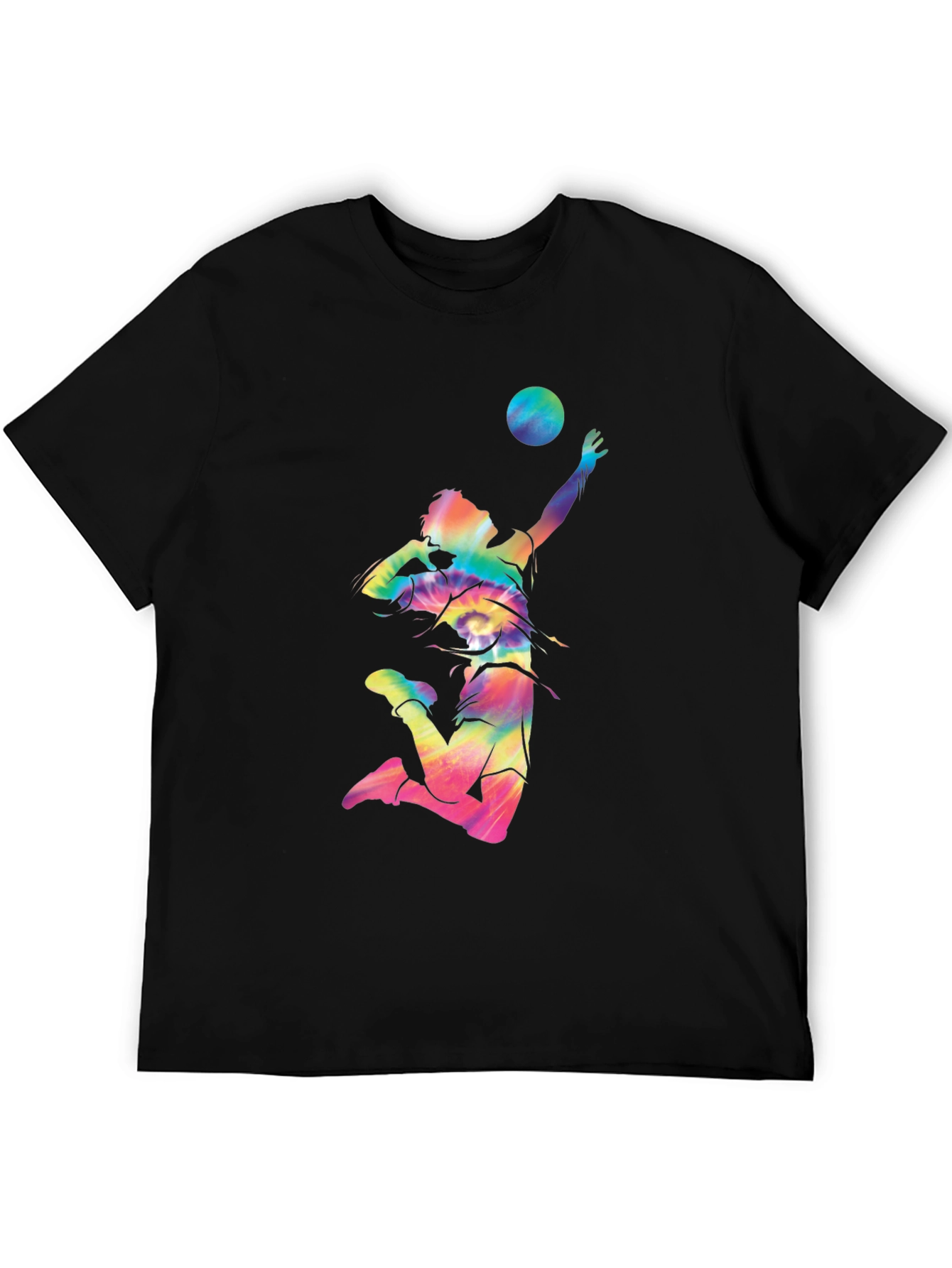 Volleyball Tie-Dye Graphic T-Shirt