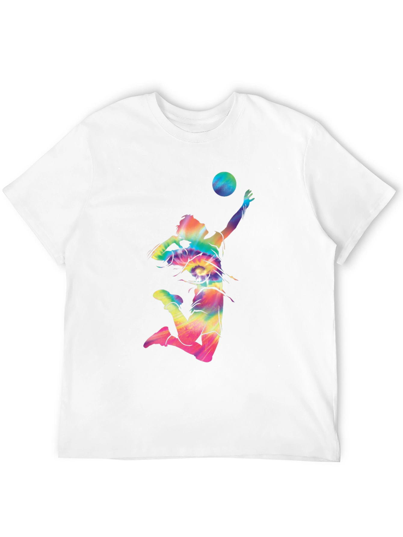 Volleyball Tie-Dye Graphic T-Shirt
