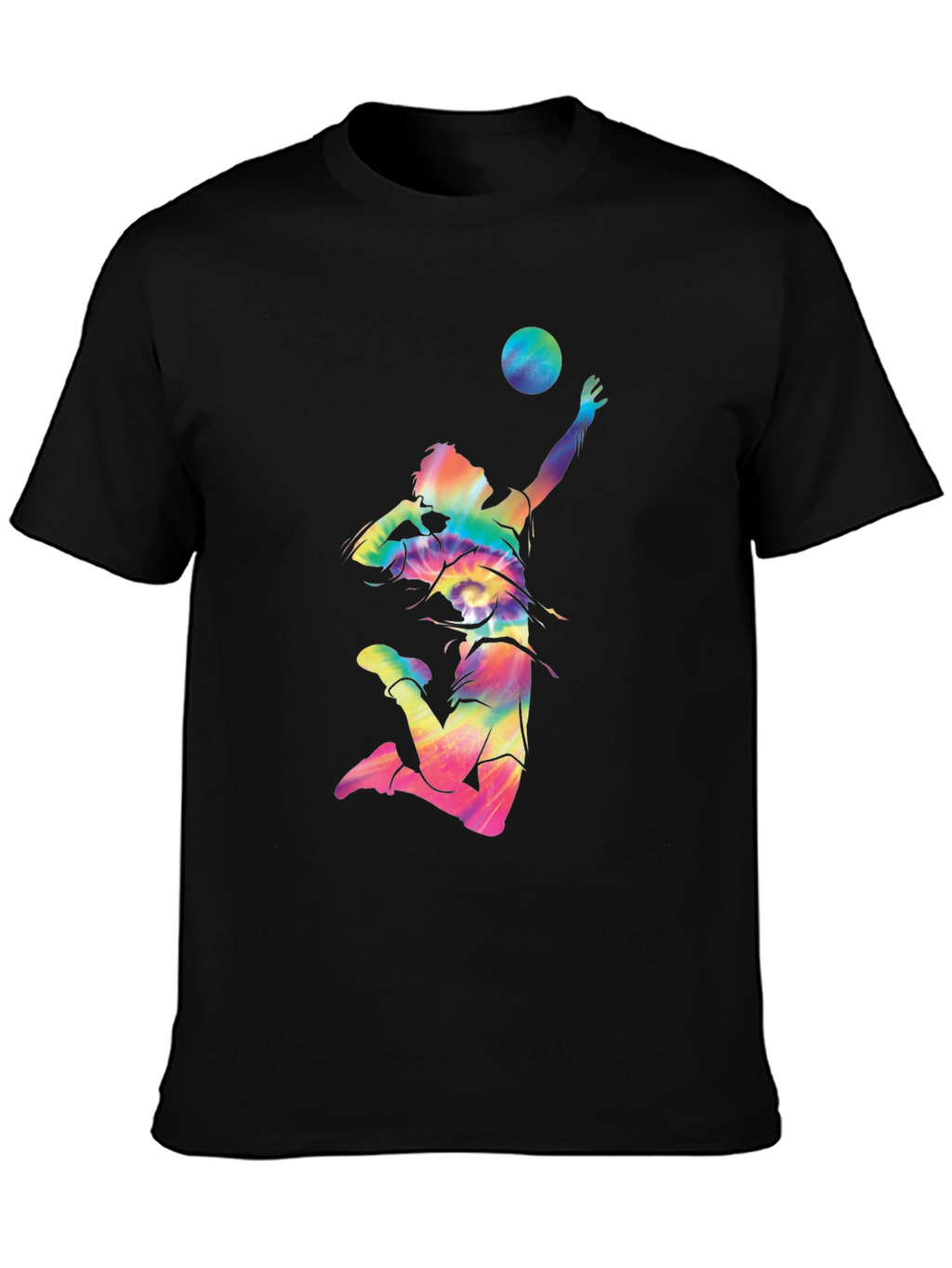 Volleyball Tie-Dye Graphic T-Shirt