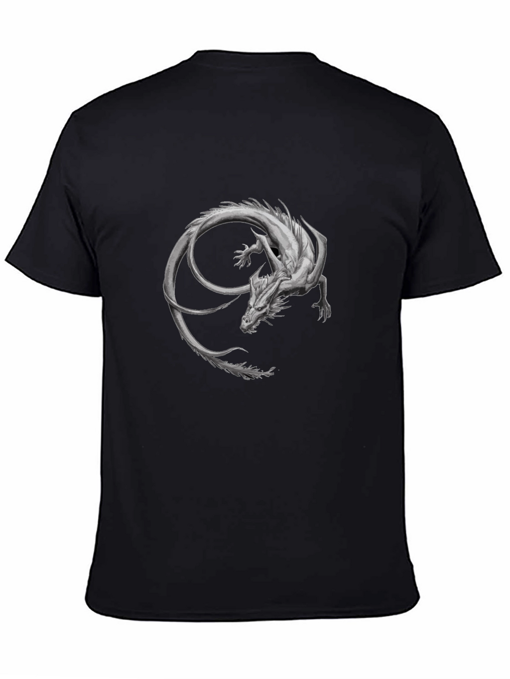 Dragon Graphic Print Black T-Shirt