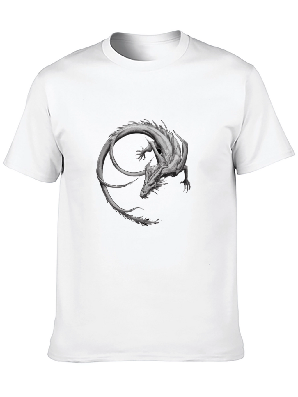 Dragon Graphic Print Black T-Shirt