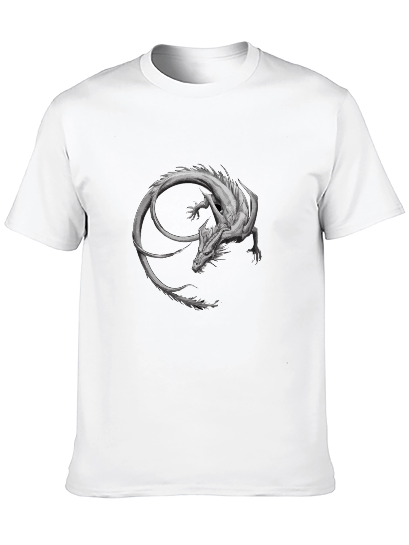 Dragon Graphic Print Black T-Shirt