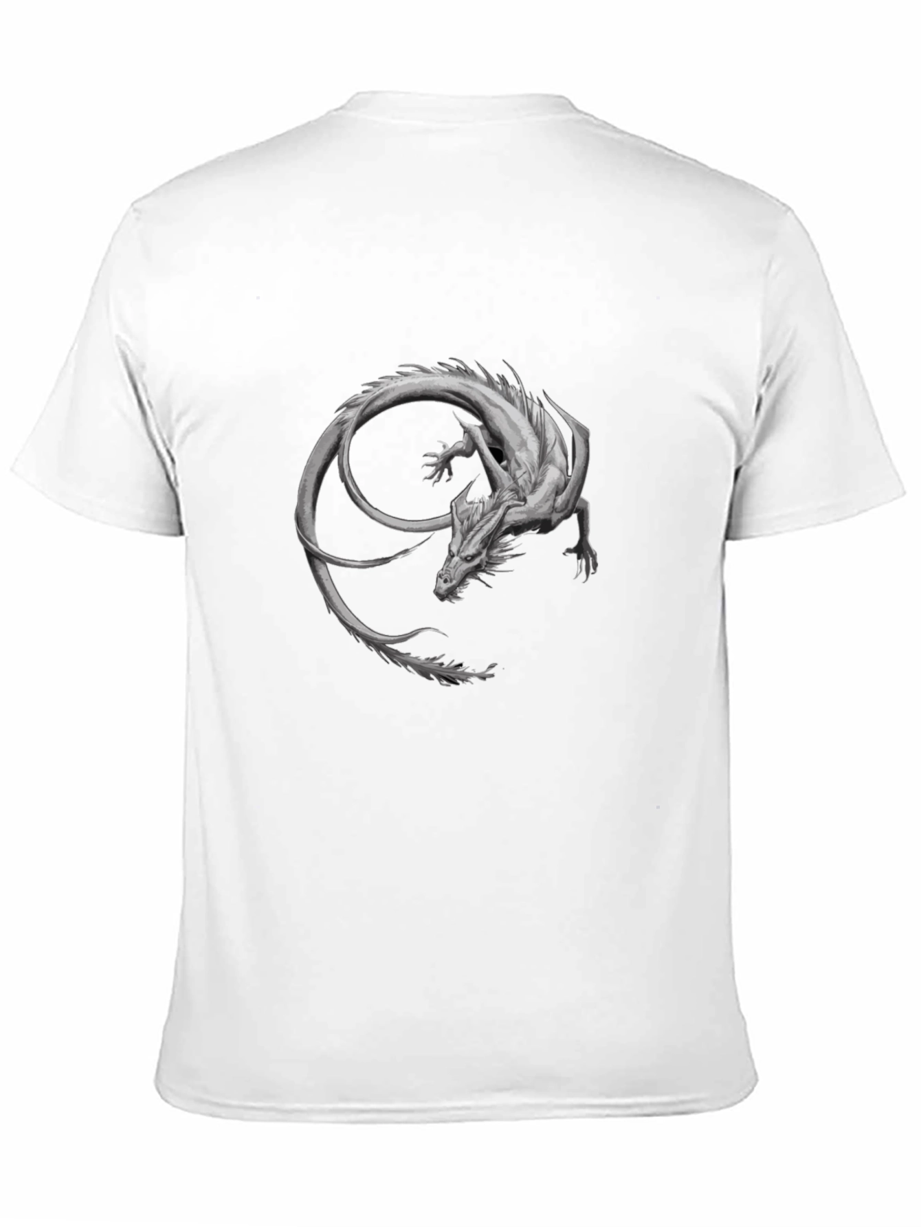 Dragon Graphic Print Black T-Shirt