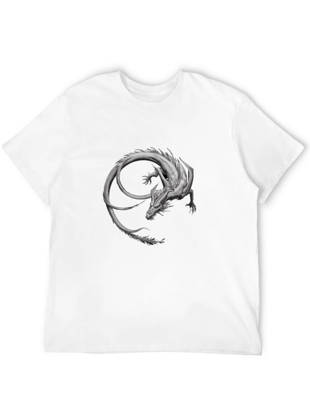Dragon Graphic Print Black T-Shirt