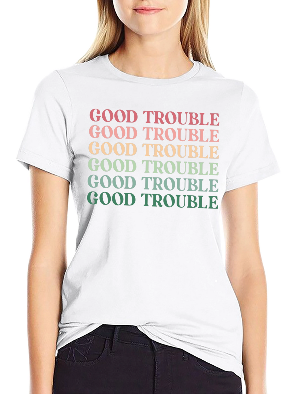 Good Trouble Graphic Tee - Retro Design