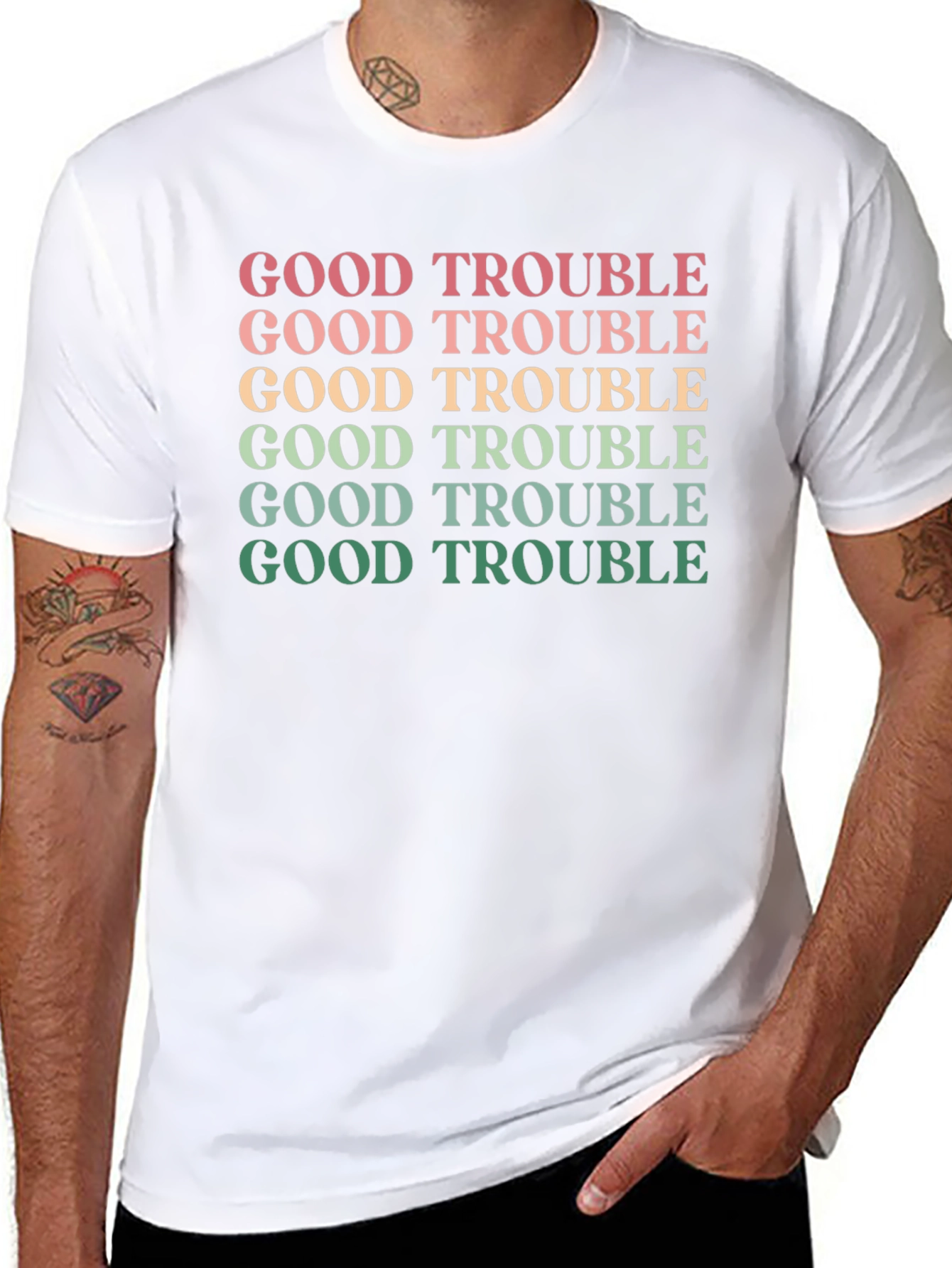 Good Trouble Graphic Tee - Retro Design
