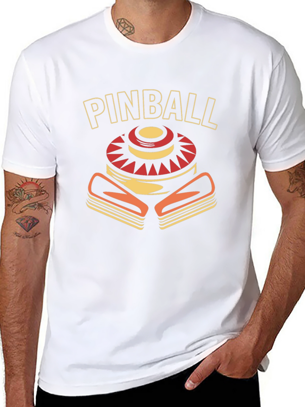 Retro Pinball Machine Graphic T-Shirt