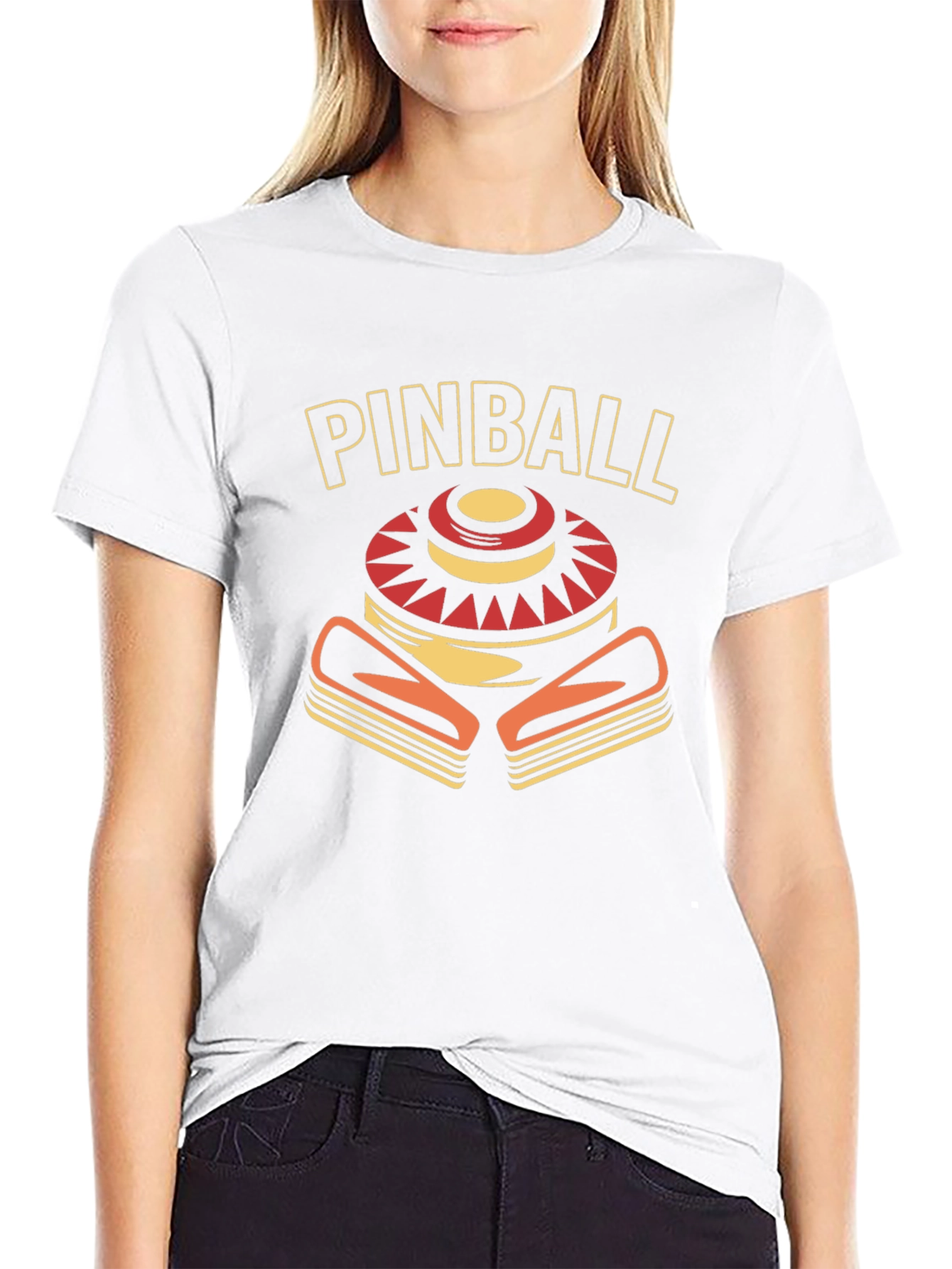 Retro Pinball Machine Graphic T-Shirt