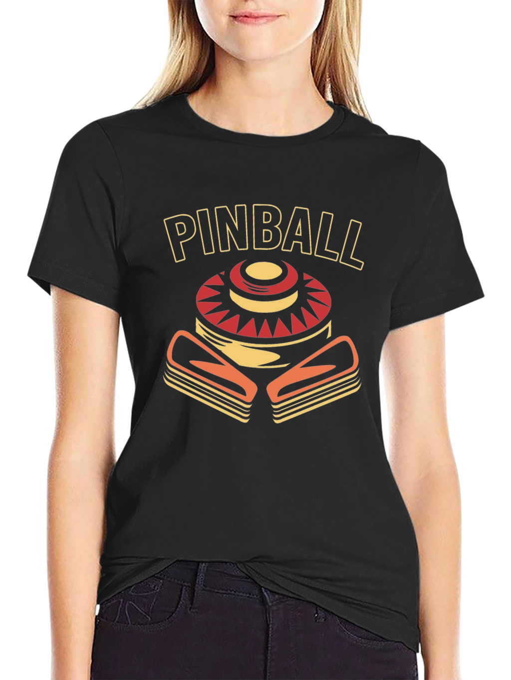 Retro Pinball Machine Graphic T-Shirt