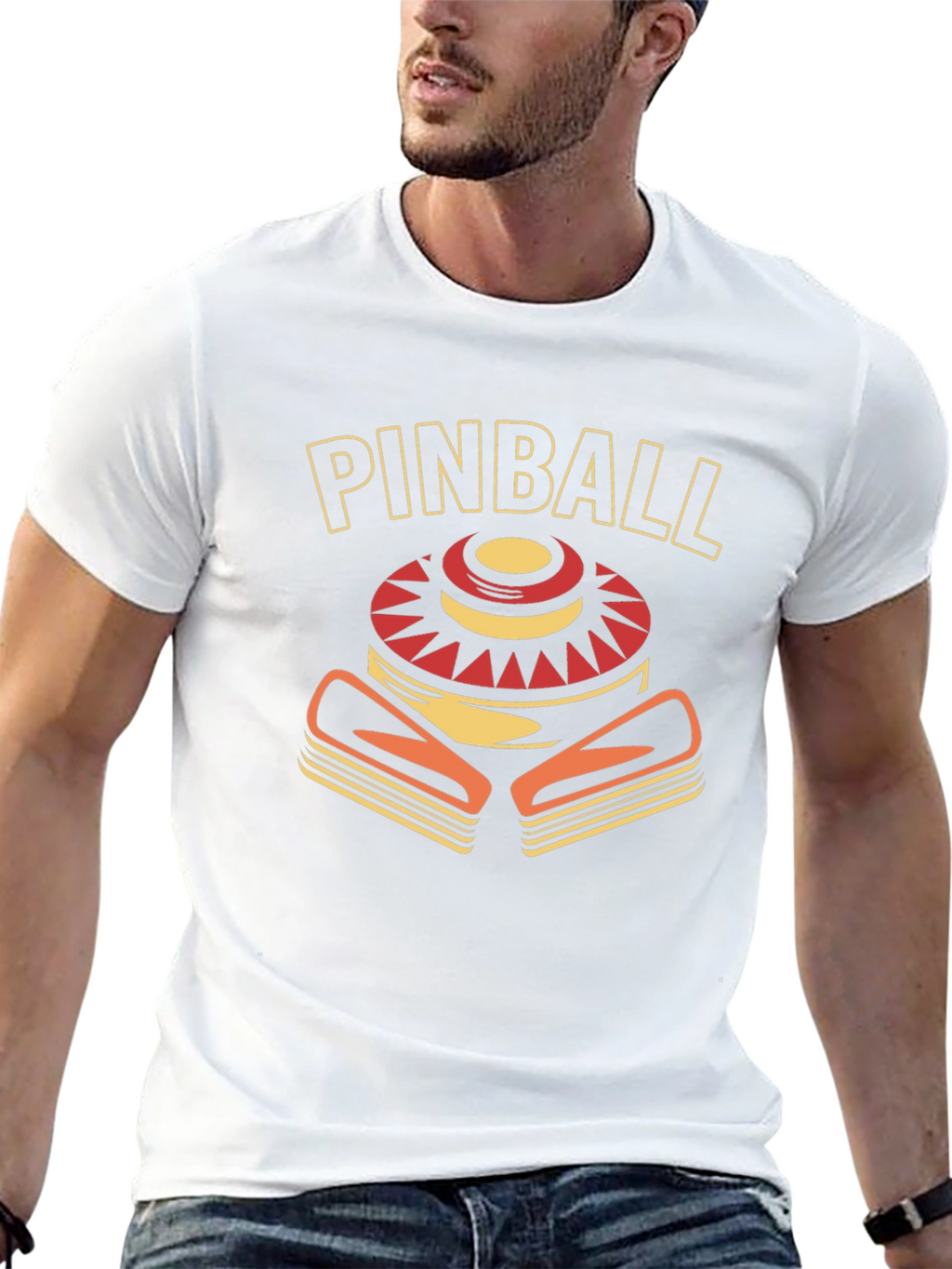 Retro Pinball Machine Graphic T-Shirt