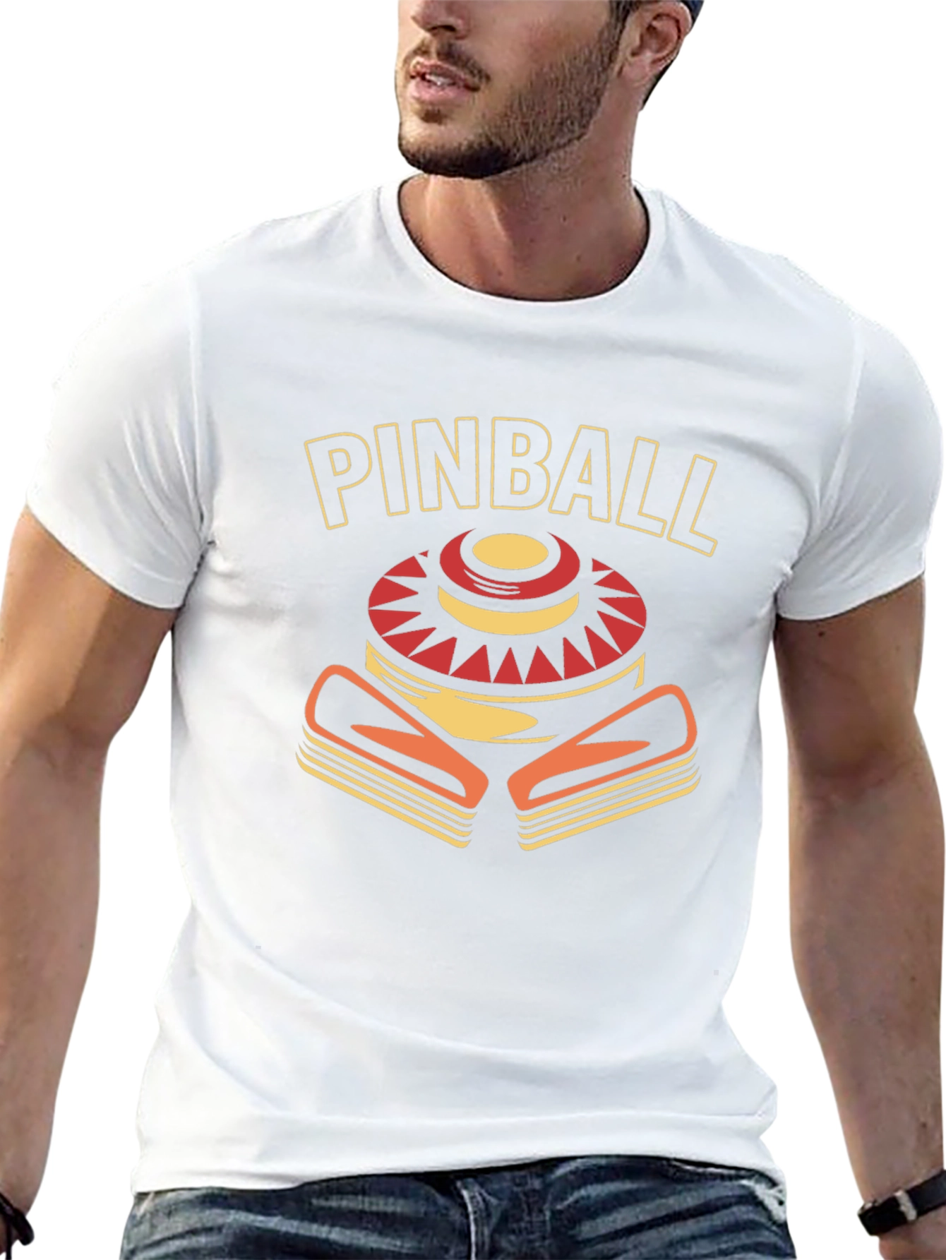 Retro Pinball Machine Graphic T-Shirt