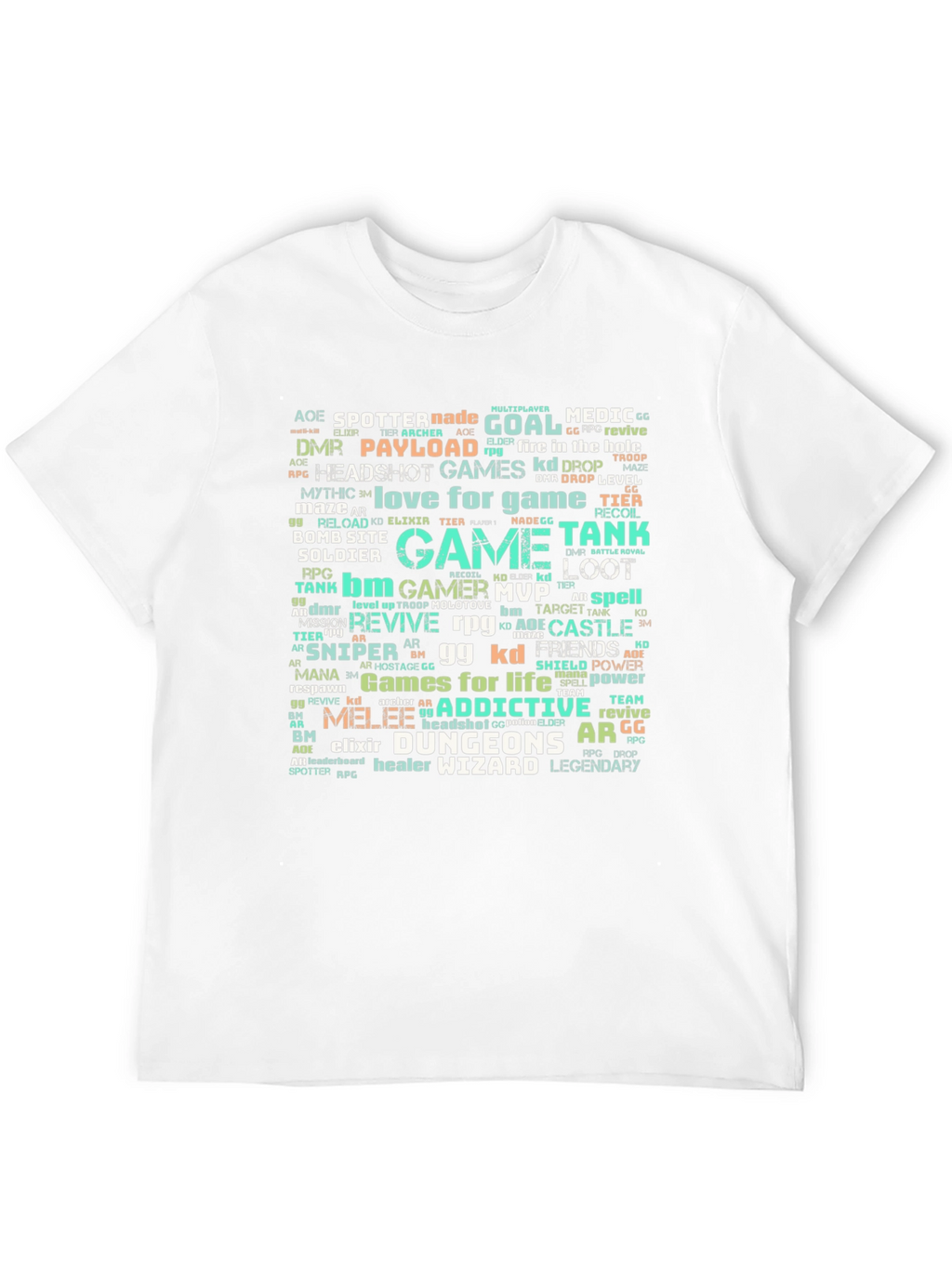 Gamer Word Cloud T-Shirt - Gaming Themed Tee