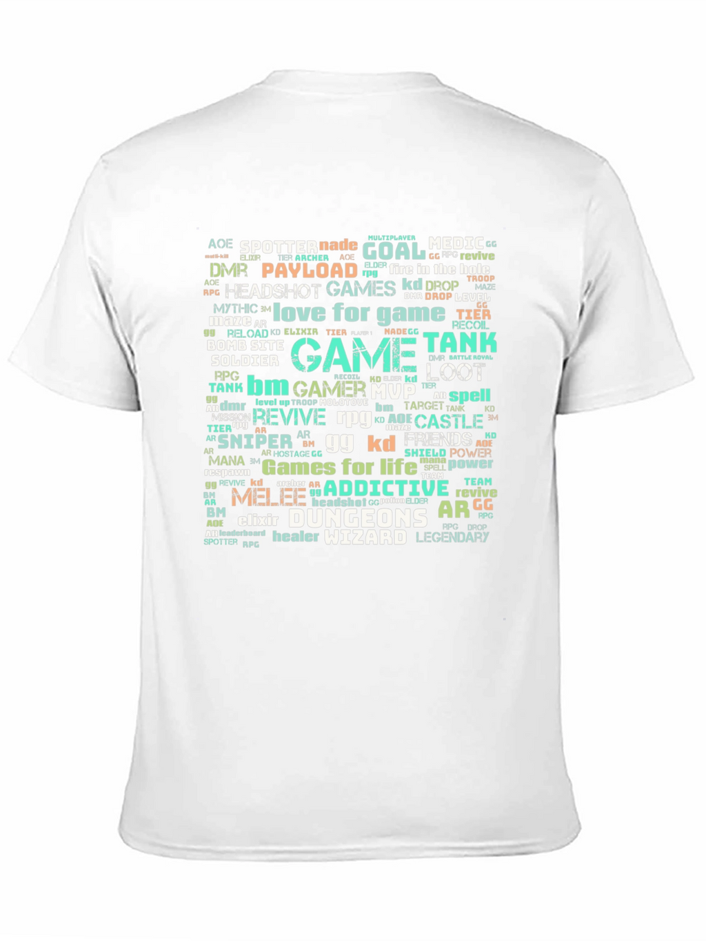 Gamer Word Cloud T-Shirt - Gaming Themed Tee