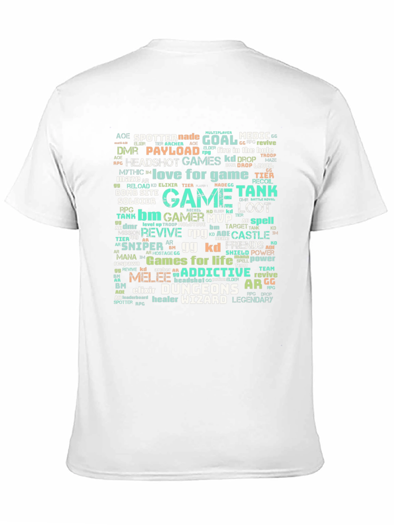 Gamer Word Cloud T-Shirt - Gaming Themed Tee