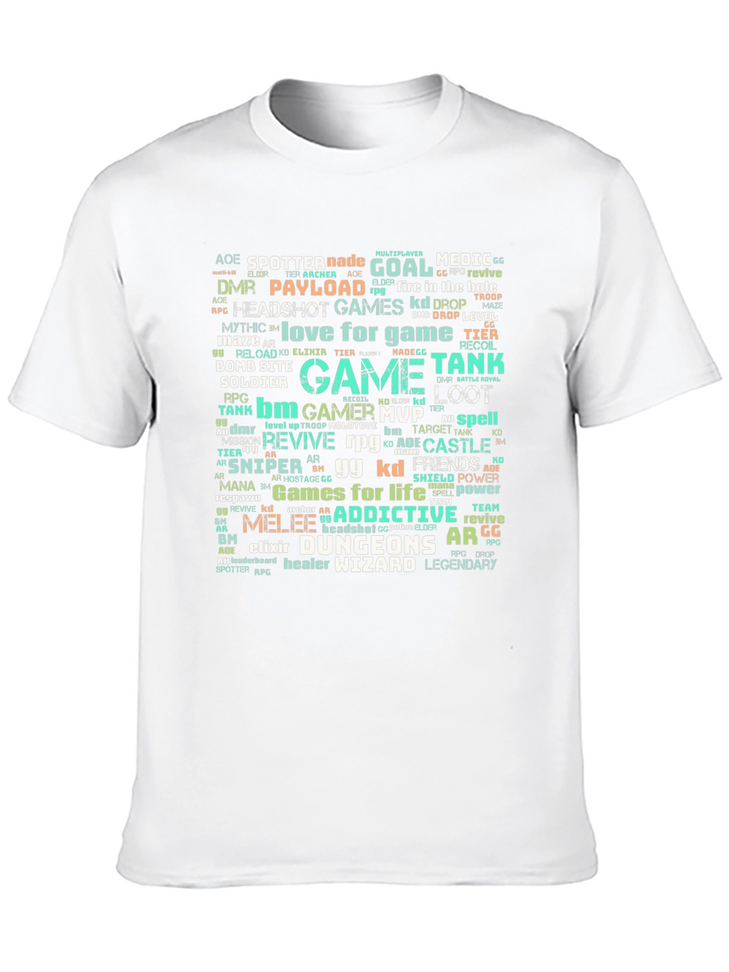 Gamer Word Cloud T-Shirt - Gaming Themed Tee