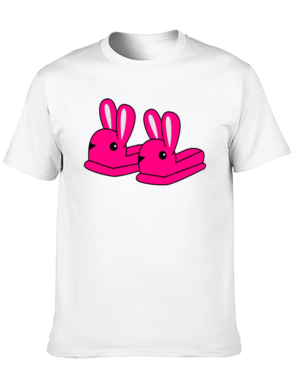 Novelty Bunny Slippers Graphic T-Shirt