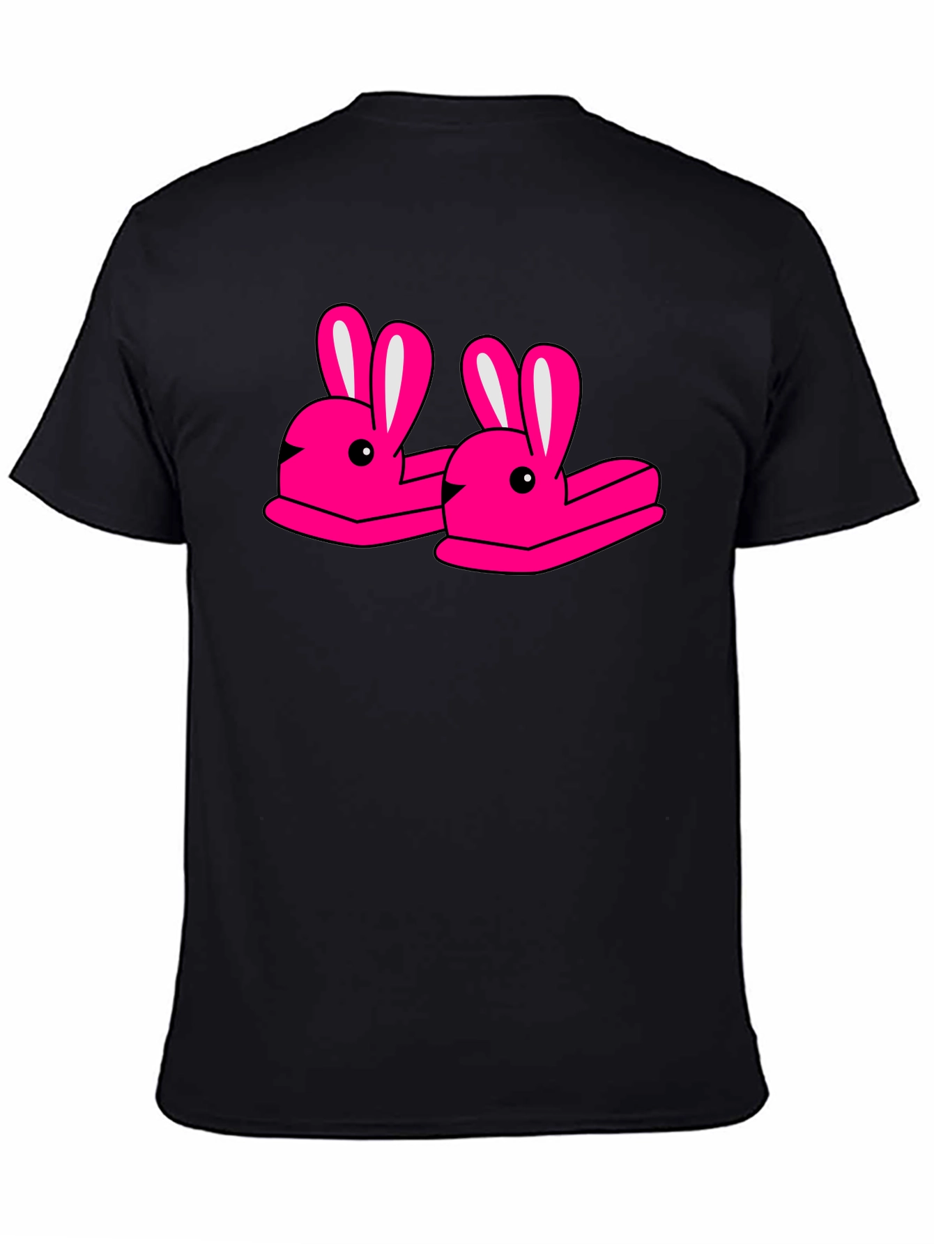 Novelty Bunny Slippers Graphic T-Shirt
