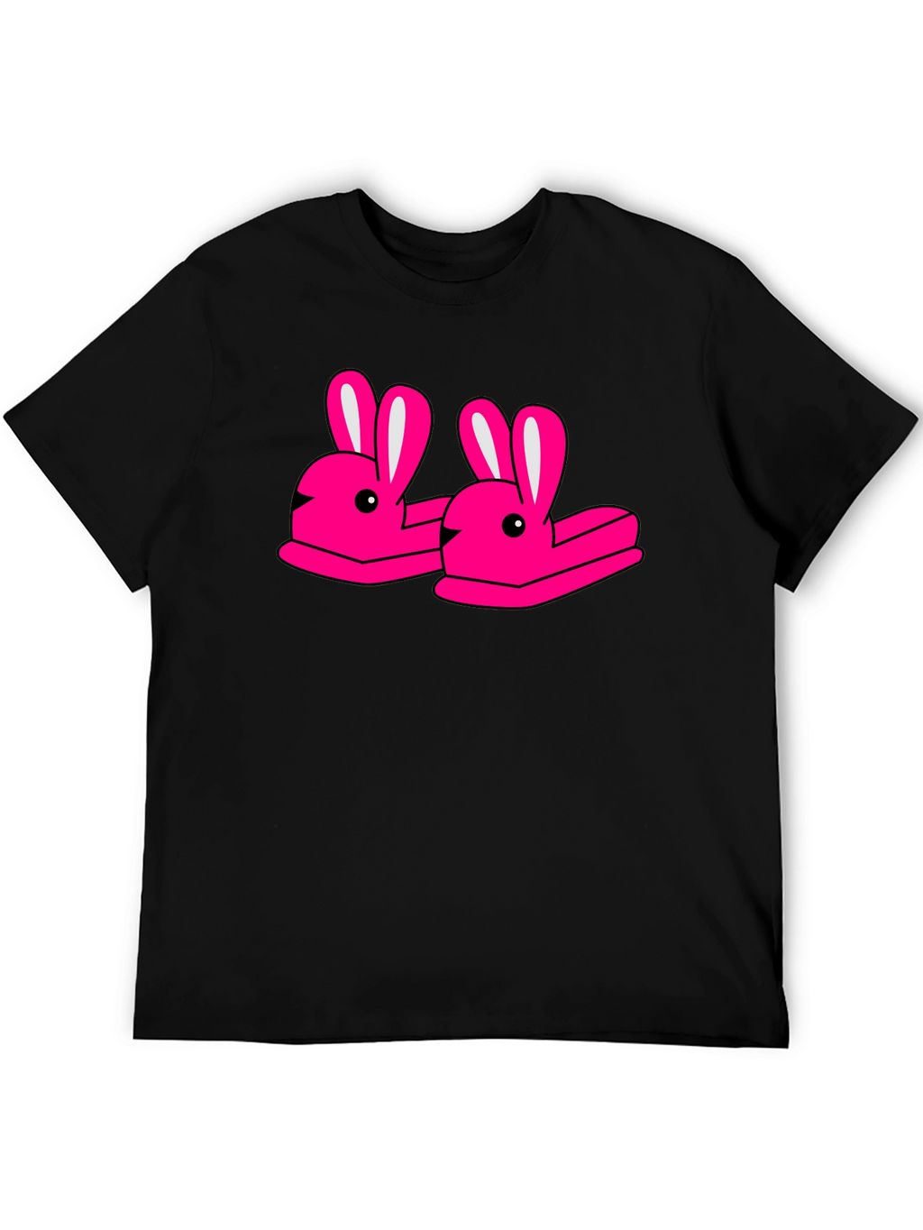Novelty Bunny Slippers Graphic T-Shirt