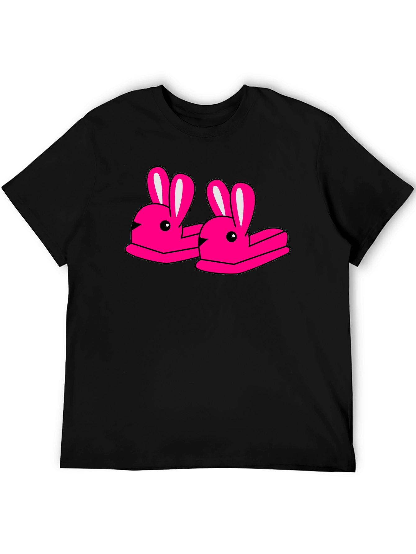 Novelty Bunny Slippers Graphic T-Shirt