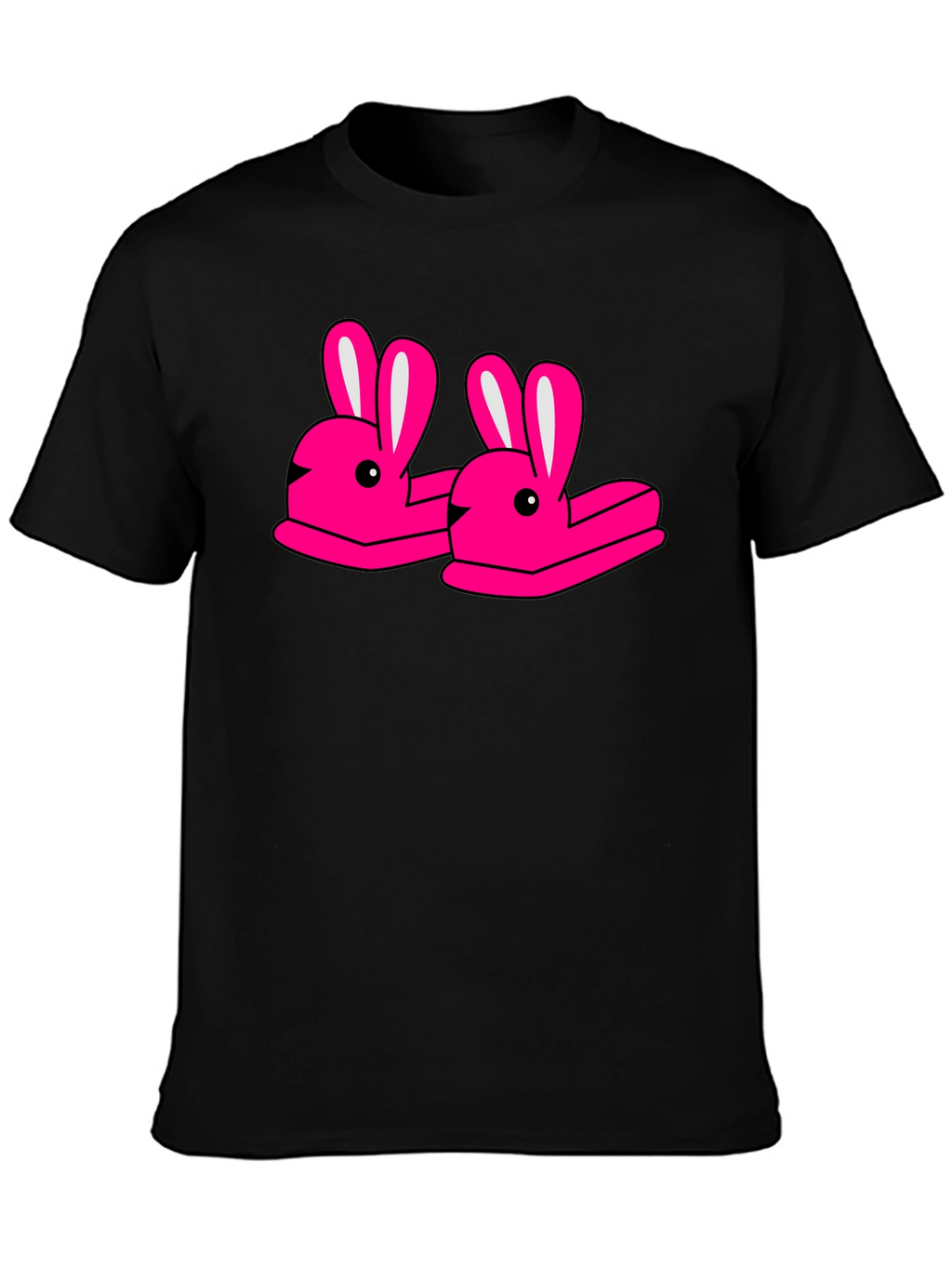 Novelty Bunny Slippers Graphic T-Shirt