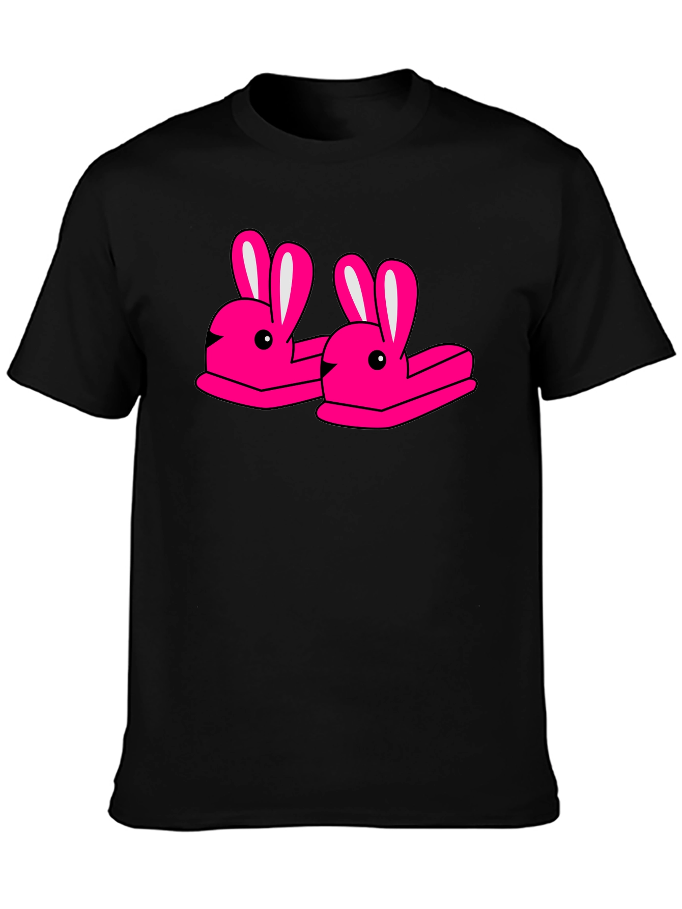 Novelty Bunny Slippers Graphic T-Shirt