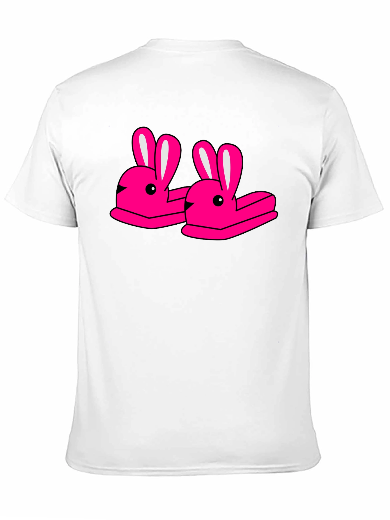 Novelty Bunny Slippers Graphic T-Shirt