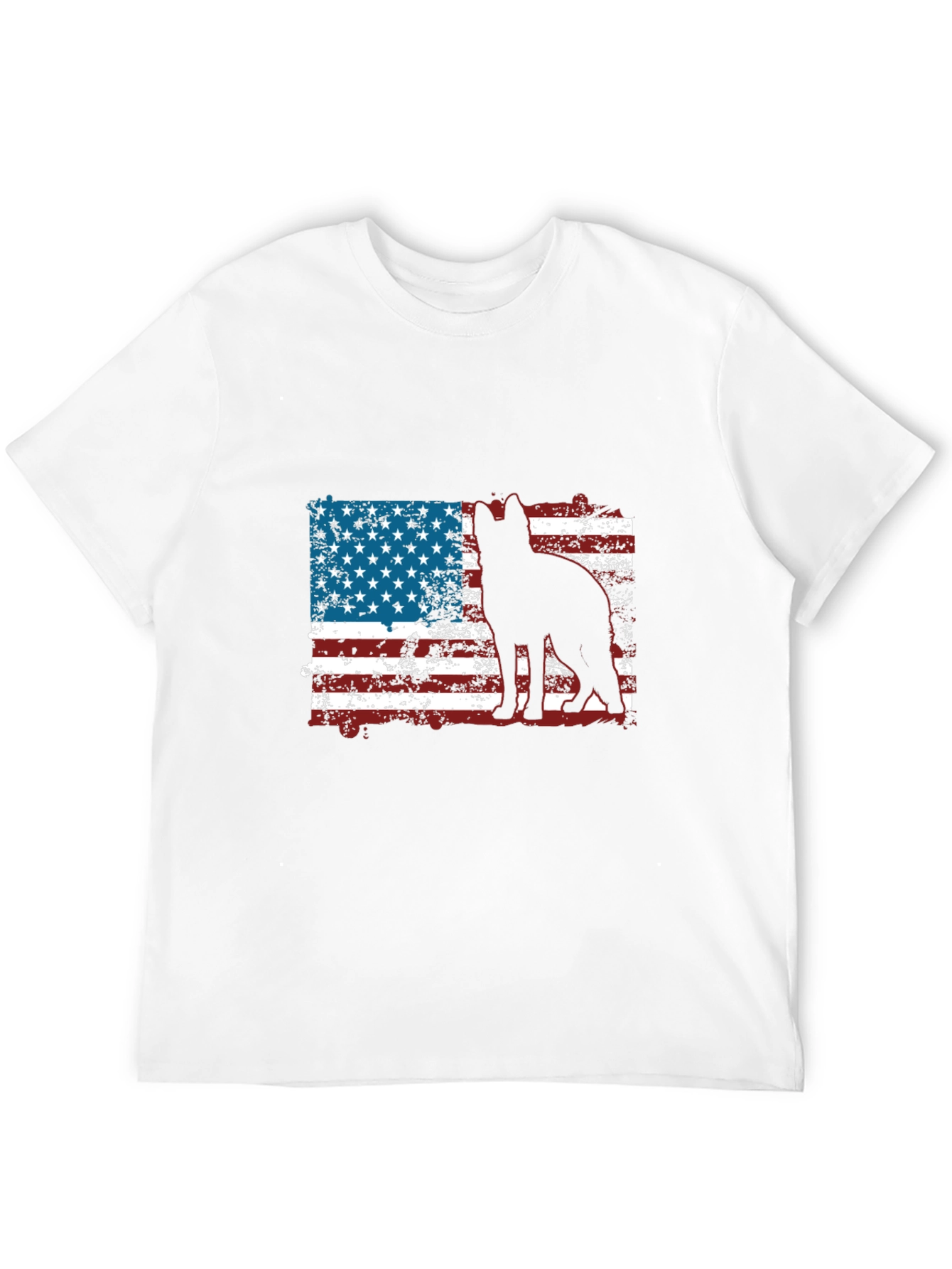 Patriotic Dog T-Shirt - American Flag Graphic Tee