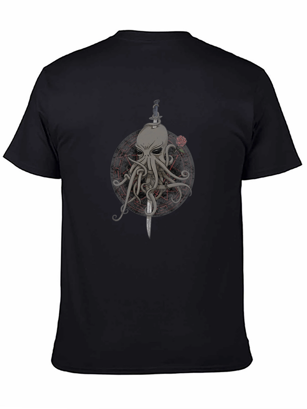 Octopus & Dagger Graphic Tee - Mens Black T-Shirt