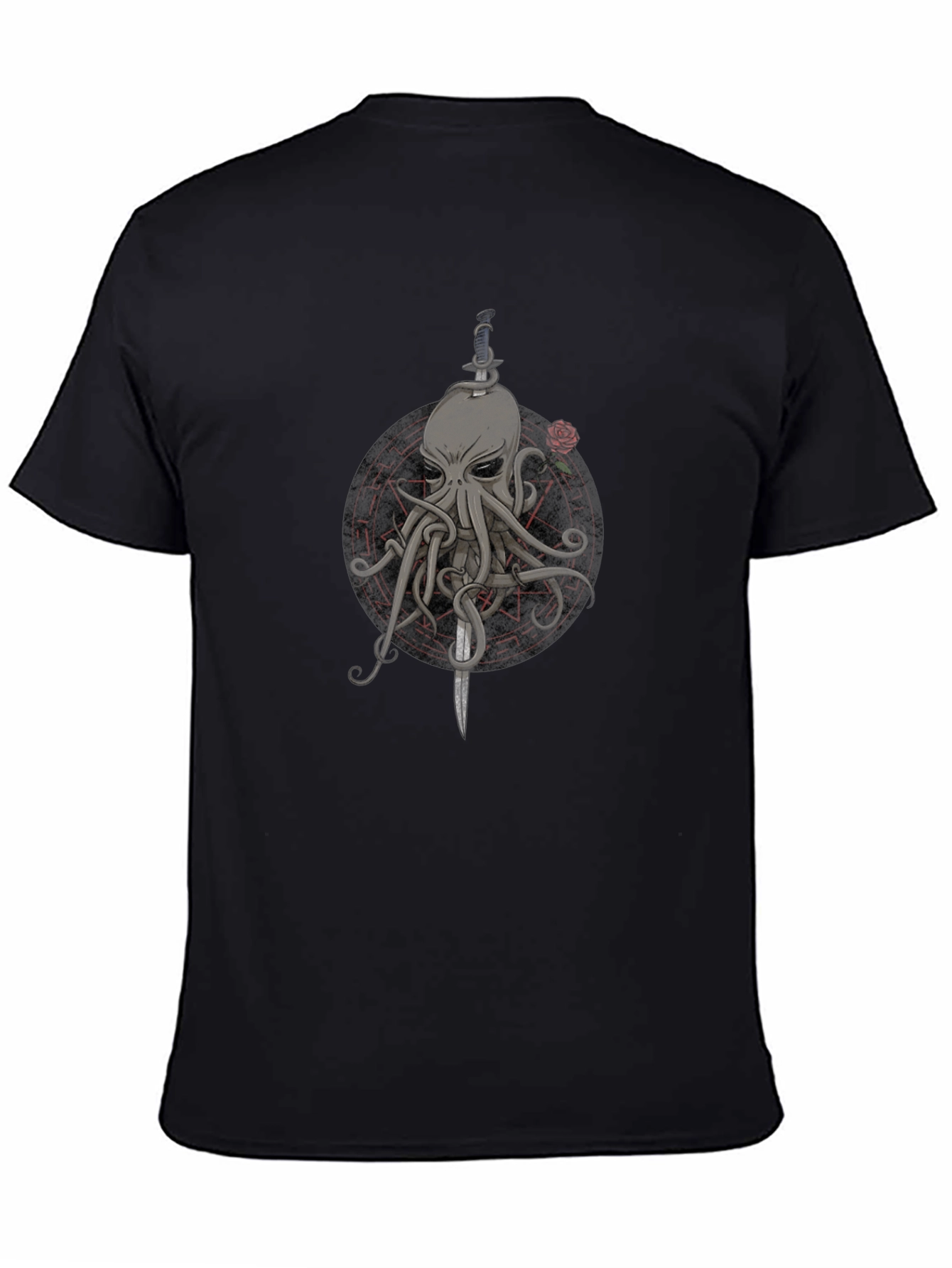 Octopus & Dagger Graphic Tee - Mens Black T-Shirt