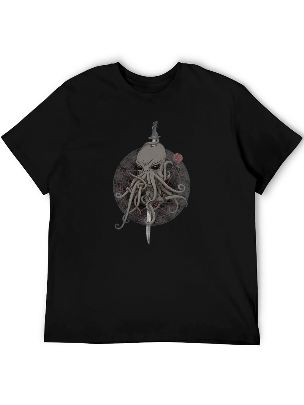 Octopus & Dagger Graphic Tee - Mens Black T-Shirt