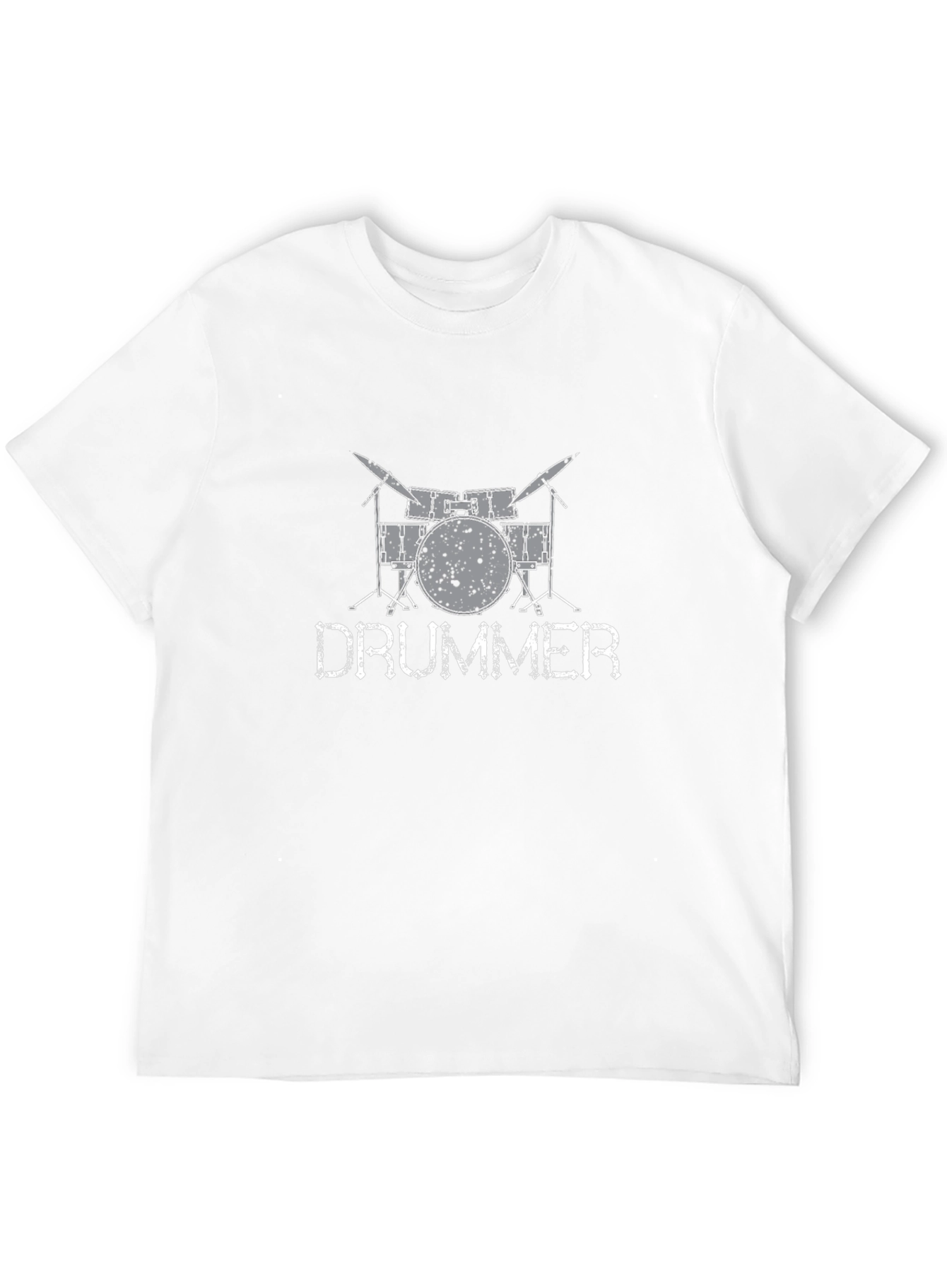 Drummer Graphic Print Crew Neck T-Shirt