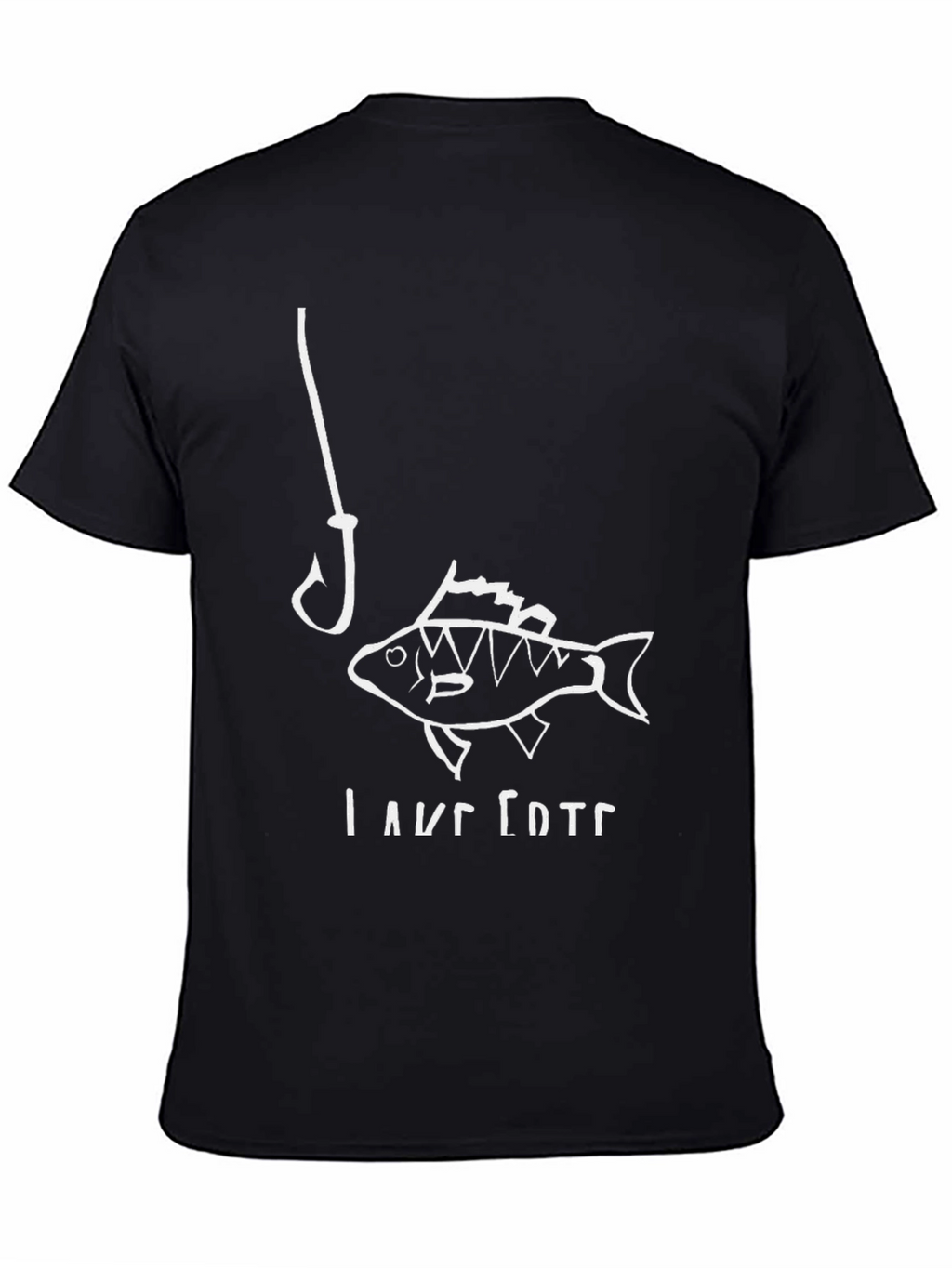 Fishing Hook and Fish Graphic T-Shirt