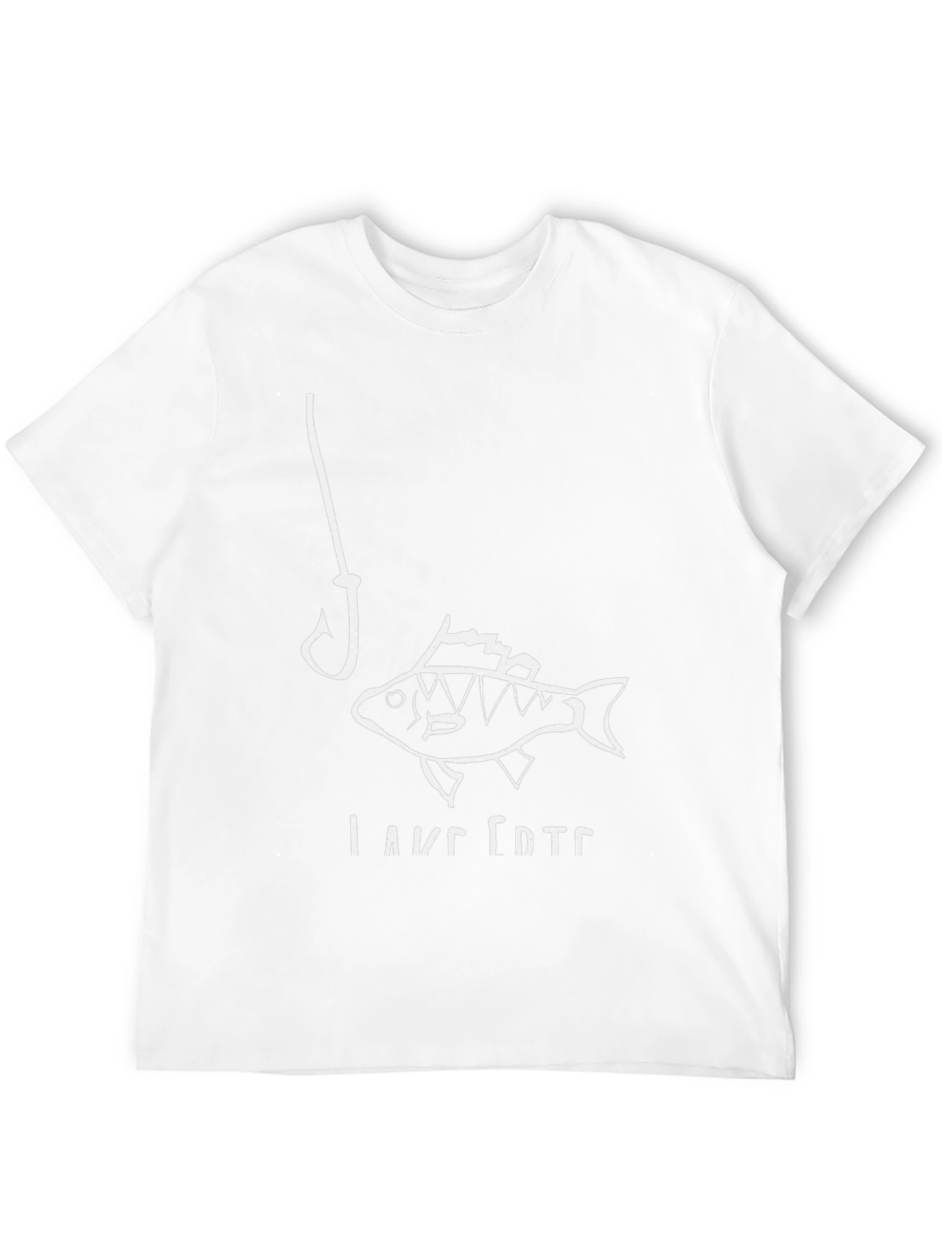 Fishing Hook and Fish Graphic T-Shirt