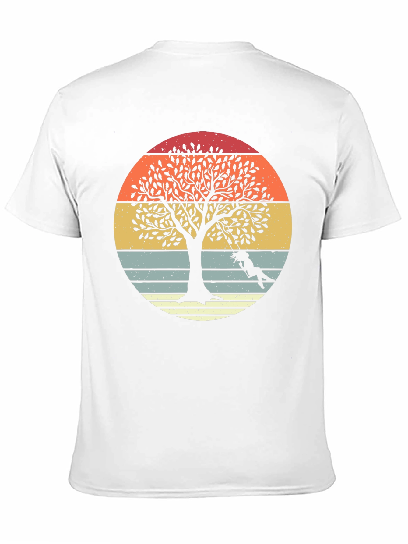 Sunset Tree Swing Graphic Tee - Stylish Comfort