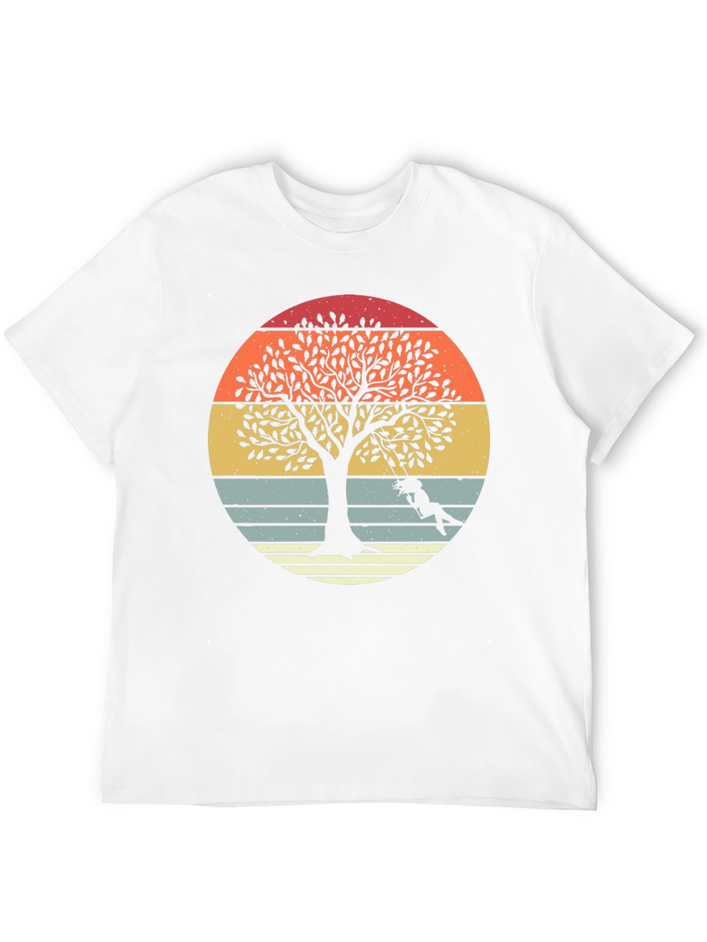 Sunset Tree Swing Graphic Tee - Stylish Comfort
