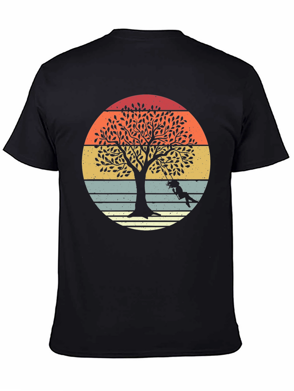 Sunset Tree Swing Graphic Tee - Stylish Comfort