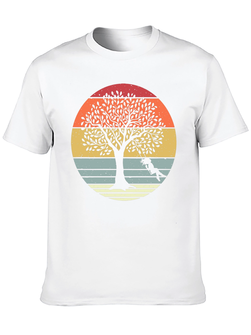 Sunset Tree Swing Graphic Tee - Stylish Comfort
