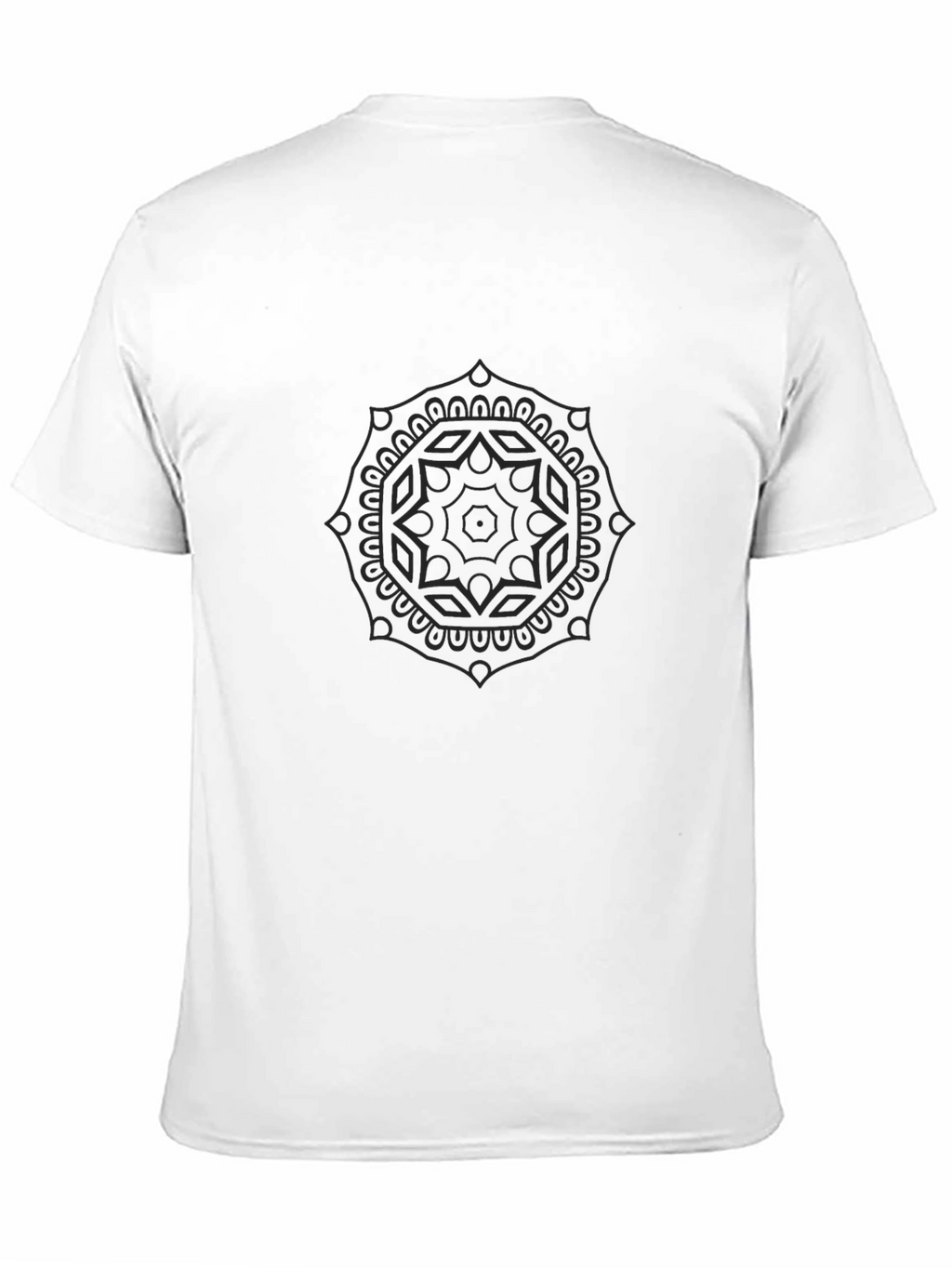 Mens Black Mandala Graphic T-Shirt