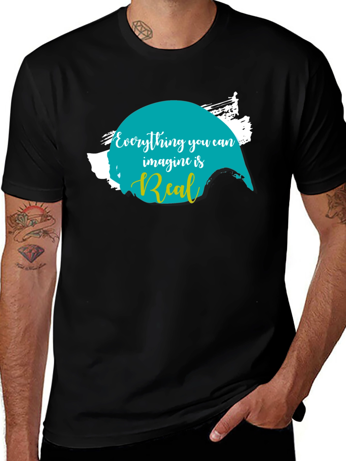 Imagine is Real Black T-Shirt