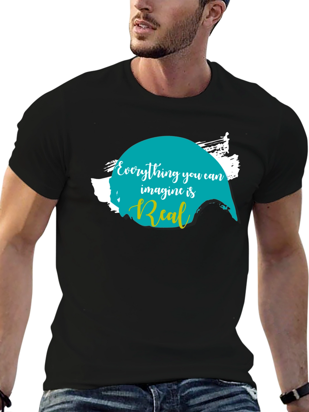 Imagine is Real Black T-Shirt