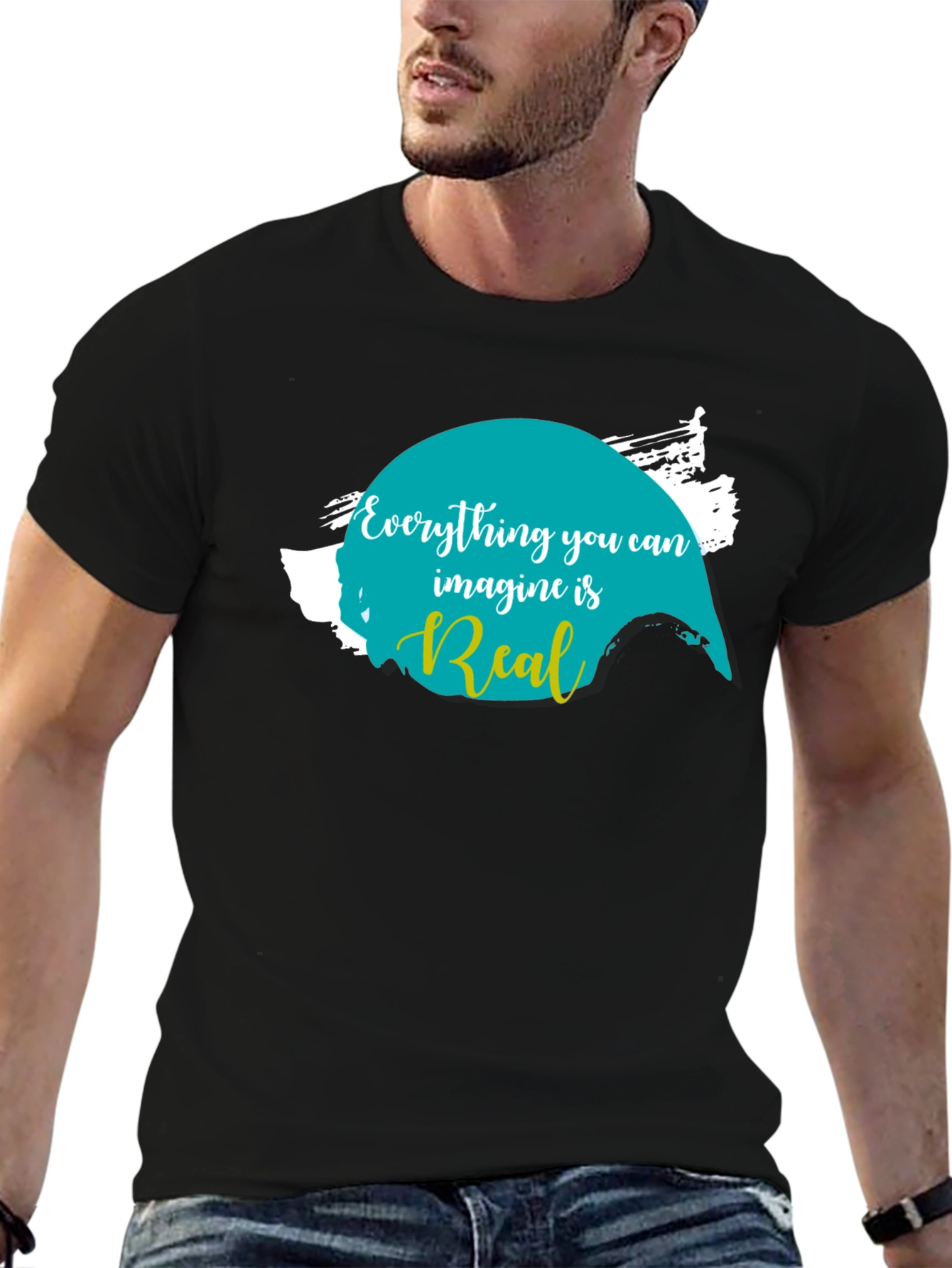 Imagine is Real Black T-Shirt