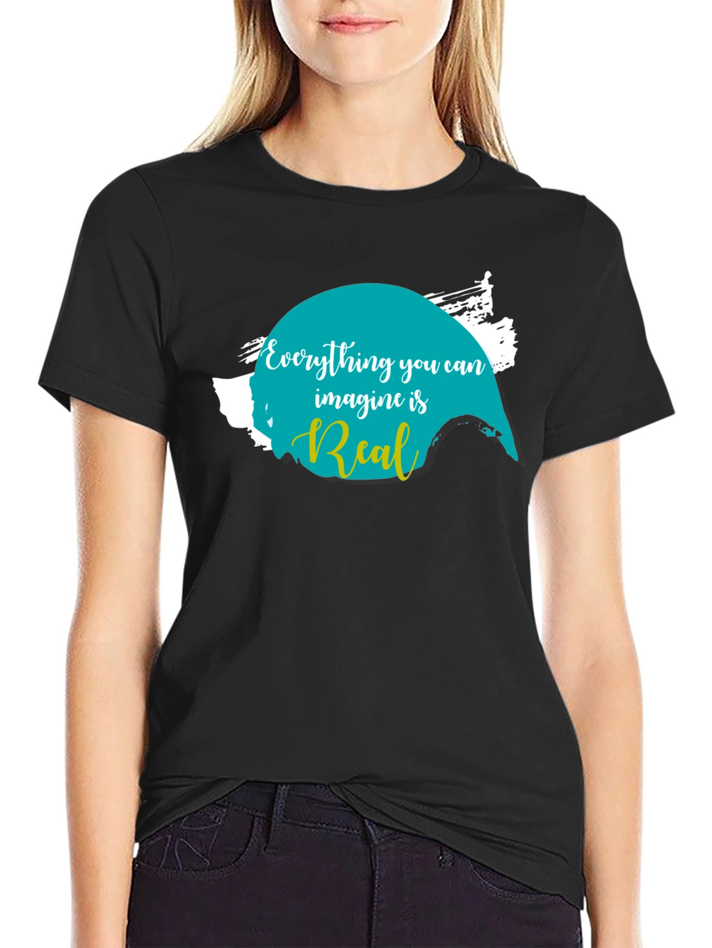 Imagine is Real Black T-Shirt