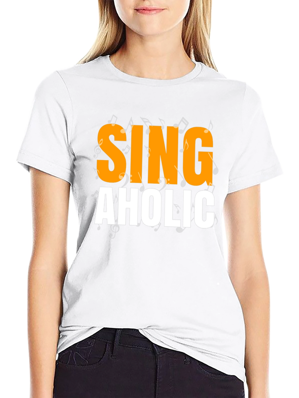 Singaholic Black T-Shirt - Music Lover Gift