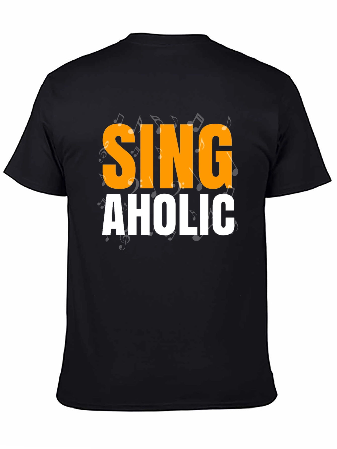 Singaholic Black T-Shirt - Music Lover Gift