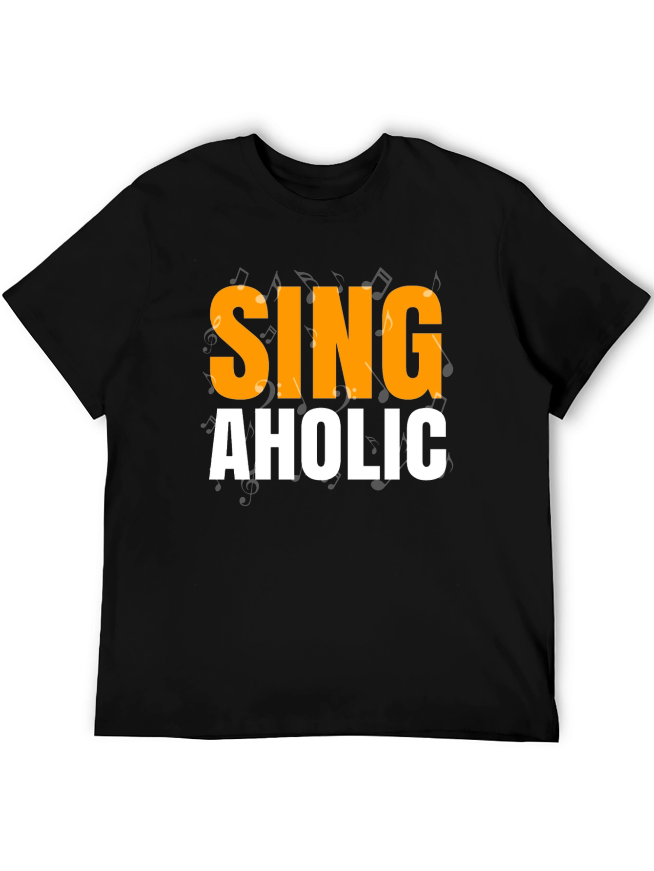 Singaholic Black T-Shirt - Music Lover Gift