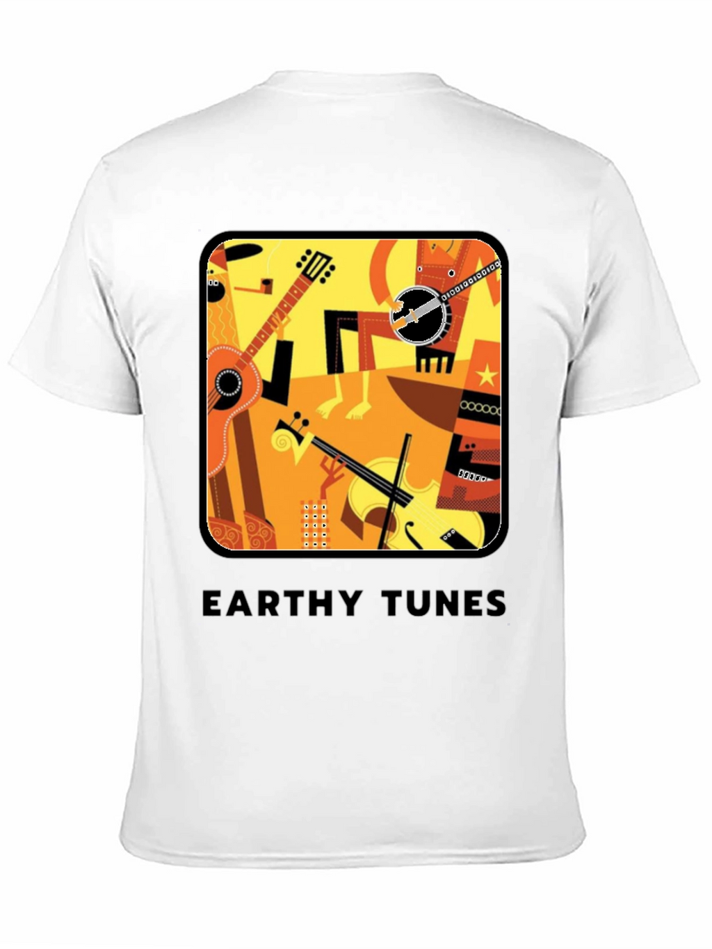 Earthy Tunes Graphic Tee - Musical Instruments Design