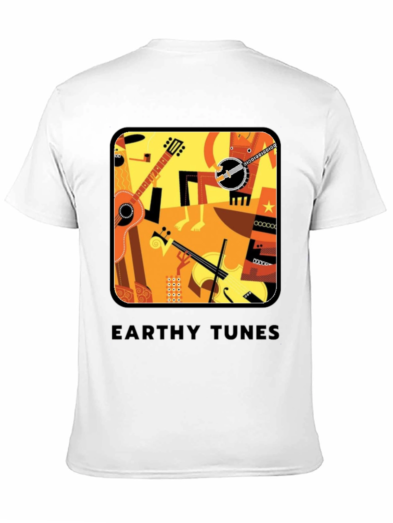 Earthy Tunes Graphic Tee - Musical Instruments Design