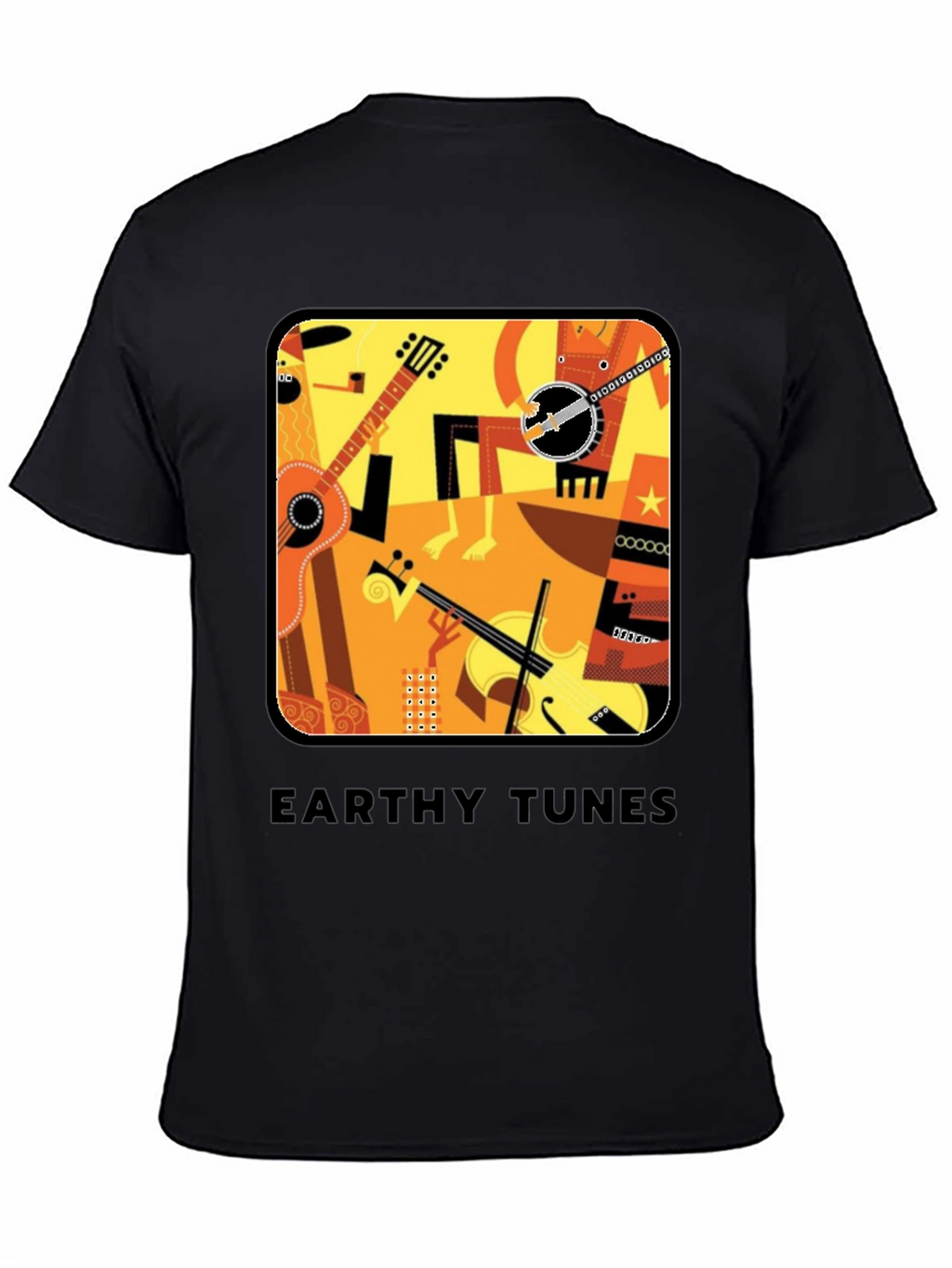 Earthy Tunes Graphic Tee - Musical Instruments Design