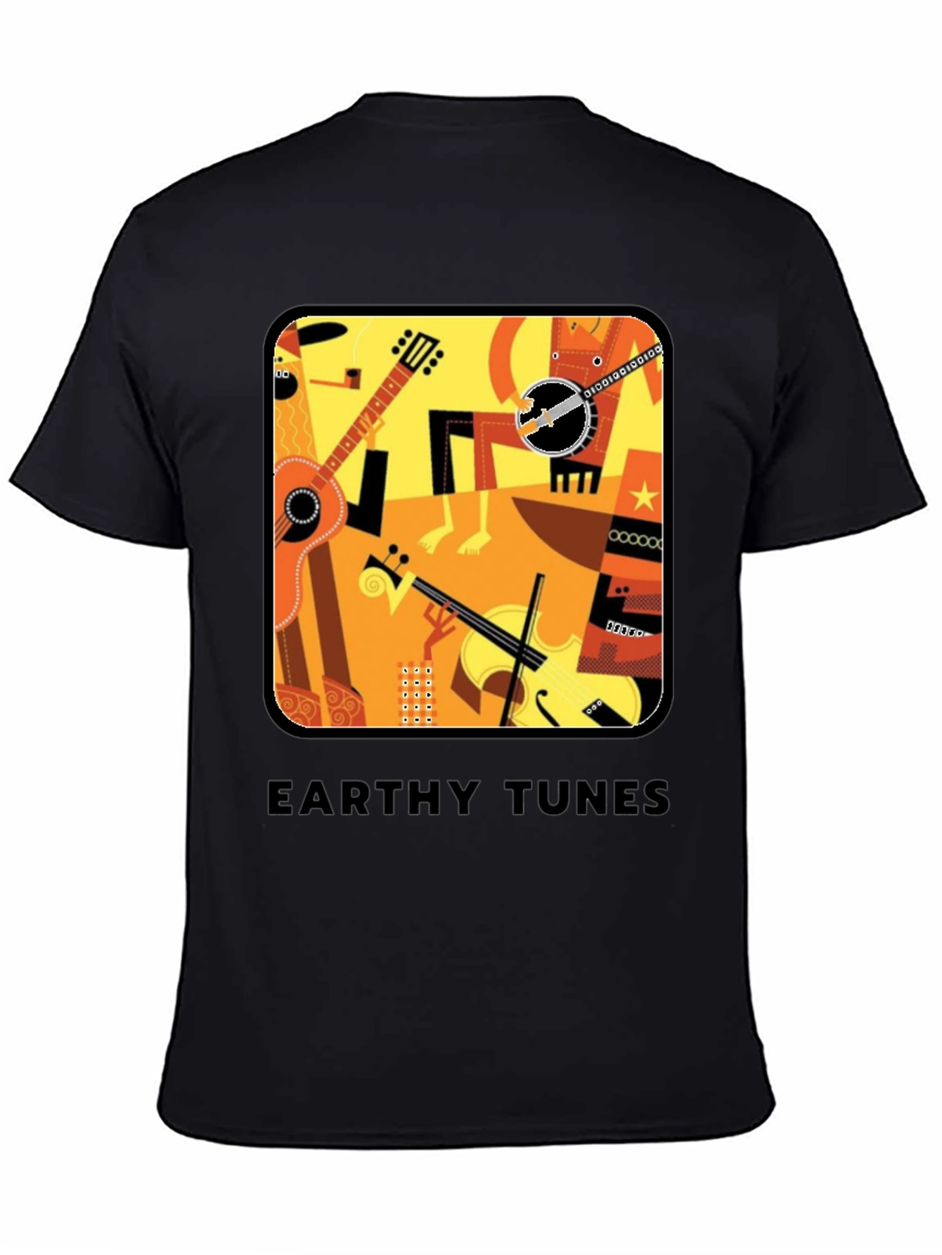 Earthy Tunes Graphic Tee - Musical Instruments Design